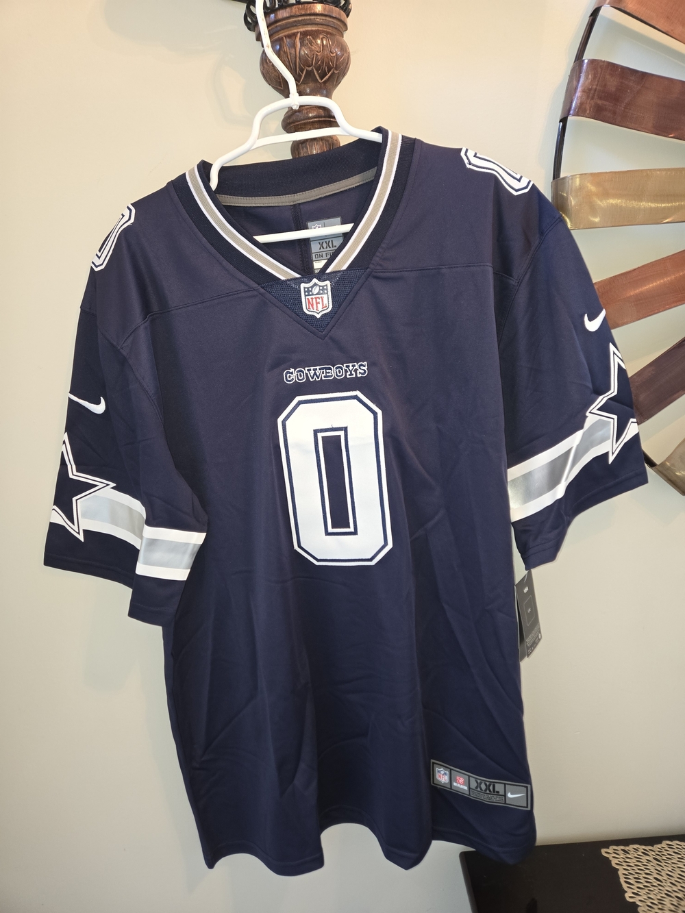 Dallas Cowboys Navy Blue Football Jersey #0 Overshown